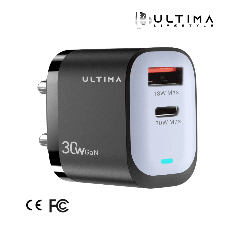 Ultima Rapid 30W Dual Port GaN Charging Adapter