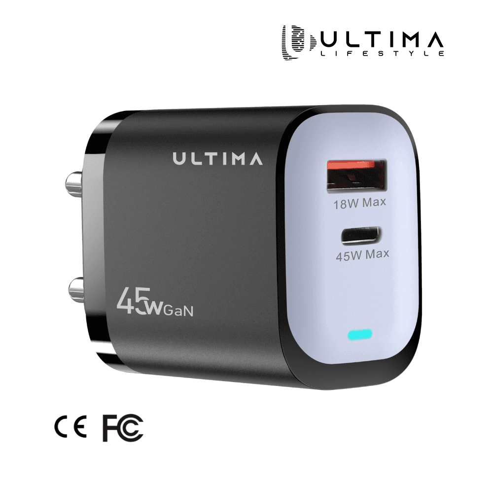 Ultima Rapid 45W Dual Port GaN Charging Adapter